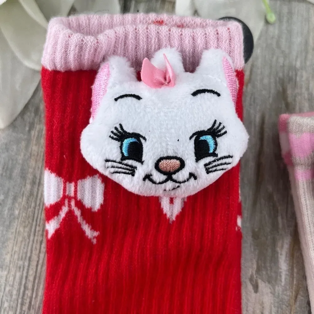 Women’s Hello Kitty & Aristocats Mid-Crew Socks 3-Pair Size 4-10